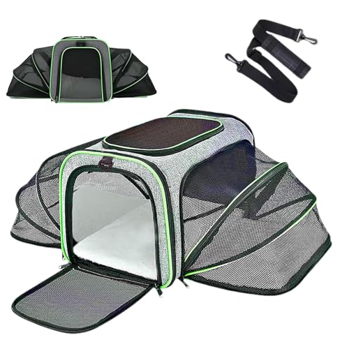 Katzentransportbox – Faltbare Tragetasche für Haustiere, für Reisen, atmungsaktive Katzentaschen für Spaziergänge, Autoreisen, tragbare Haustiertasche für Camping Katzentransportbox – Faltbare Tragetasche für Haustiere, für Reisen, atmungsaktive Katzentaschen für Spaziergänge, Autoreisen, tragbare Haustiertasche für Camping von Generic