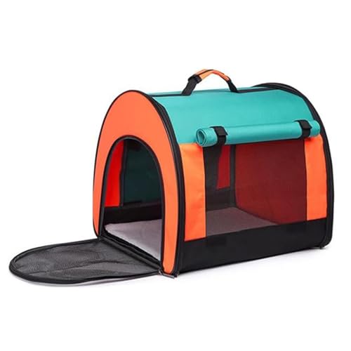Katzentransportbox Weichkoffer faltbar ventiliert leicht Ausbruchsicher Für Innen/Außen/Auto Für Hund/Katzen/Kleintiere Für Katzen bis 33Ib(Blue-orange) von Generic