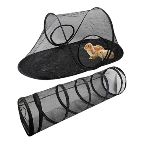 Katzentunnel | Katzenhaus im Freien mit Tunneln für Katzen im Innen- und Außenbereich, zusammenklappbarer Spielplatz für Katzen mit Tunnel, tragbarer Laufstall für Kaninchen, Frettchen, Welpen Katzentunnel | Katzenhaus im Freien mit Tunneln für Katzen im Innen- und Außenbereich, zusammenklappbarer Spielplatz für Katzen mit Tunnel, tragbarer Laufstall für Kaninchen, Frettchen, Welpen von Generic