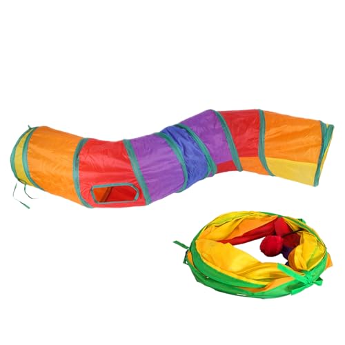 Katzentunnel | Katzenröhren und Tunnel, faltbarer Schlauch-Spielplatz für Kaninchen, Hunde, , Kleintiere, drinnen und draußen, Heimaktivität Katzentunnel | Katzenröhren und Tunnel, faltbarer Schlauch-Spielplatz für Kaninchen, Hunde, , Kleintiere, drinnen und draußen, Heimaktivität von Generic