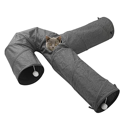 Katzentunnel für Innenkatzen | Faltbare Cat Tuben und Tunnel,3 Way Pet Play Tunnel Tube Spaß für Kaninchen Kätzchen Kitties Welpen, Cat Activity von Generic