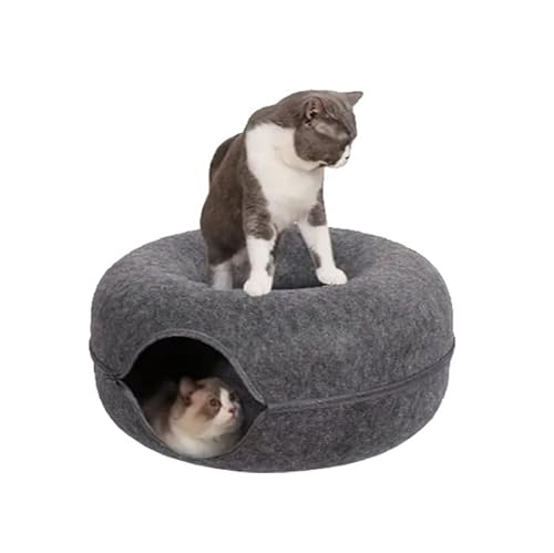 Katzentunnelbett für den Innenbereich - Katzenbett - Katzen-Donut-Tunnel - Katzenspieltunnel - Katzen-Donut-Bett - Peekaboo Katzenhöhle - Heim-Katzentunnel - Katzenhöhlen für Innenhaus - Cama dona von Generic