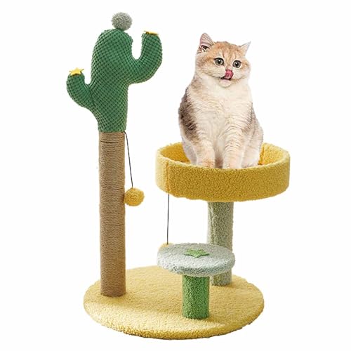 Katzenturm, 67 cm, Katzenbaum, Palme für den Innenbereich, große Katzensitzstange mit natürlichem Sisal-Kratzbaum, Spielaktivitätszentrum, geeignet für Erwachsene Katzen und Kätzchen von Generic