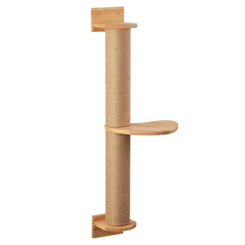 Katzenwohnungen – Kratzbaumturm | Katzenkratzbaum | Wandmontierter Katzenkratzbaum Aus Leinenseil Aus | Katzenkletterregal | Katzentreppe Mit Kratzbaum Für Katzen, Plattformzubehör (93 cm) von Generic