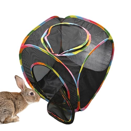Katzenwürfel für Tunnel, Katzengehege Zeltwürfel für Tunnel, Faltbare Pop Open Spielhaus Tier Laufstall Belüftetes Versteckhaus für Kätzchen, Hase, Welpe von Generic
