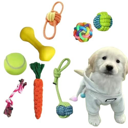 Kauspielzeug Hund Unzerstörbar - Welpenspielzeug Interaktives Pet Rope Spielzeug,Hundeseile Für Hunde ​Zahnpflege,Interaktives Pet Rope Spielzeug Für Kleine(8pcs) von Generic