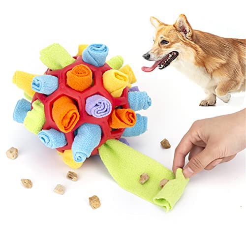 Kauspielzeug für Hunde, interaktives Hundespielzeug, Ball, Futtermatte, Schnüffelball (A) von Generic