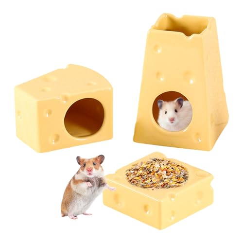 Keramik-Käse-Hamster-Wasserflasche, kein Tropfen, auslaufsicheres Design für Syrische/Zwerghamster, Rennmäuse, Trink- und Versteck-Lebensraum, leicht zu reinigende Keramik (Wasserkocher, Unterstand Keramik-Käse-Hamster-Wasserflasche, kein Tropfen, auslaufsicheres Design für Syrische/Zwerghamster, Rennmäuse, Trink- und Versteck-Lebensraum, leicht zu reinigende Keramik (Wasserkocher, Unterstand von Generic