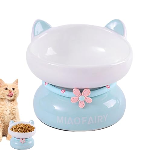 Keramikschalen für Katzenfutter, 15° geneigt, schräger Mund, rutschfeste Hochbecken, für Indoor-Katzen Keramikschalen für Katzenfutter, 15° geneigt, schräger Mund, rutschfeste Hochbecken, für Indoor-Katzen von Generic