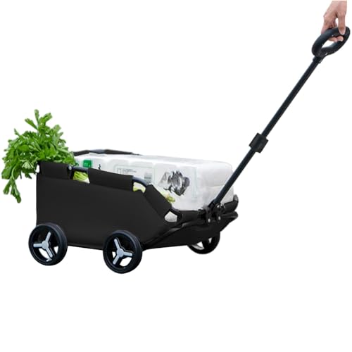 Kinderwagen für Hunde, Kinderwagen für kleine Tiere, Transportbox für Haustiere, Katzentransportbox mit Rädern, Kinderwagen mit Rädern, 4 Rädern, zusammenklappbar, L von Generic