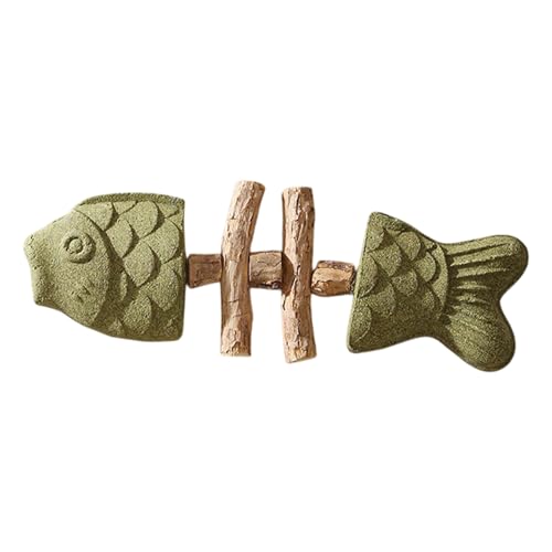 Kitten Chew Toys Beißring, Fishbone Dentans Stick – interaktives Katzenspielzeug aus Holz, Kätzchen, für Langeweile, beruhigende Erleichterung und Spaß Kitten Chew Toys Beißring, Fishbone Dentans Stick – interaktives Katzenspielzeug aus Holz, Kätzchen, für Langeweile, beruhigende Erleichterung und Spaß von Generic