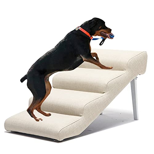 Klappbare Haustierrampe für hohe Betten, Couchen, große Hunde und Katzen, Tragkraft 200 Pfund – wasserdichte, rutschfeste Hundetreppe für Schlafzimmer, Wohnzimmersofa und Innenfenster,Beige Klappbare Haustierrampe für hohe Betten, Couchen, große Hunde und Katzen, Tragkraft 200 Pfund – wasserdichte, rutschfeste Hundetreppe für Schlafzimmer, Wohnzimmersofa und Innenfenster,Beige von Generic