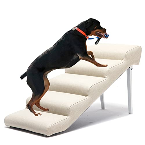 Klappbare Haustierrampe für hohe Betten, Couchen, große Hunde und Katzen, Tragkraft 200 Pfund – wasserdichte, rutschfeste Hundetreppe für Schlafzimmer, Wohnzimmersofa und Innenfenster,Beige Klappbare Haustierrampe für hohe Betten, Couchen, große Hunde und Katzen, Tragkraft 200 Pfund – wasserdichte, rutschfeste Hundetreppe für Schlafzimmer, Wohnzimmersofa und Innenfenster,Beige von Generic