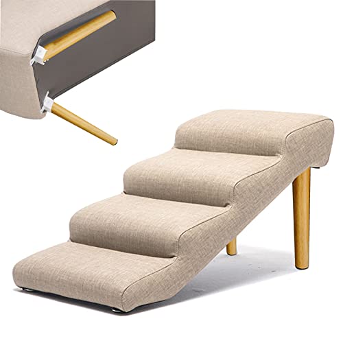 Klappbare Hundetreppe, Hochbett, Leder-Haustiertreppe für hohe Betten, große Hunde und Katzen, Hunderampen für kleine Hunde, SUV-Seitentür, Tragkraft 90 kg, rutschfeste Unterseite, Hellbrau Klappbare Hundetreppe, Hochbett, Leder-Haustiertreppe für hohe Betten, große Hunde und Katzen, Hunderampen für kleine Hunde, SUV-Seitentür, Tragkraft 90 kg, rutschfeste Unterseite, Hellbrau von Generic