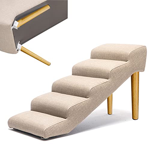 Klappbare Hundetreppe, Hochbett, Leder-Haustiertreppe für hohe Betten, große Hunde und Katzen, Hunderampen für kleine Hunde, SUV-Seitentür, Tragkraft 90 kg, rutschfeste Unterseite, Hellbraun Klappbare Hundetreppe, Hochbett, Leder-Haustiertreppe für hohe Betten, große Hunde und Katzen, Hunderampen für kleine Hunde, SUV-Seitentür, Tragkraft 90 kg, rutschfeste Unterseite, Hellbraun von Generic