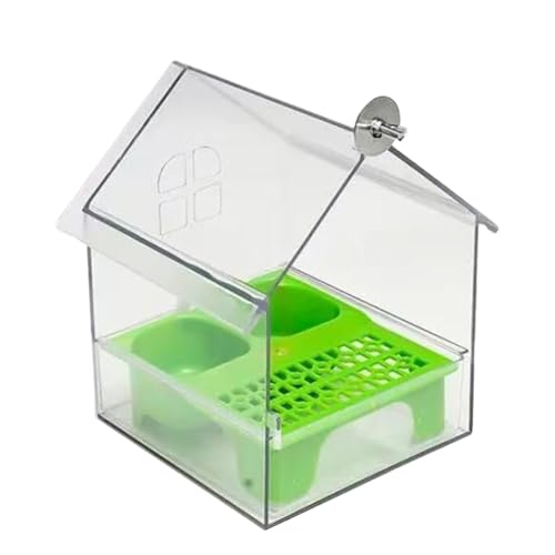 Klare Vogeltränke | Wellensittich Futterhaus - Wasser und Futter Spender Badewanne für Vogelbeobachtung Garten Balkon Terrasse Klare Vogeltränke | Wellensittich Futterhaus - Wasser und Futter Spender Badewanne für Vogelbeobachtung Garten Balkon Terrasse von Generic
