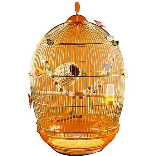 Klassischer Retro-Vogelkäfig Für Zuhause, Goldener Dekorativer Papageienkäfig, Große Zuchtkäfige, Tauben-Perlenvogel-Kanarienvogelnest(Gold-1) von Generic