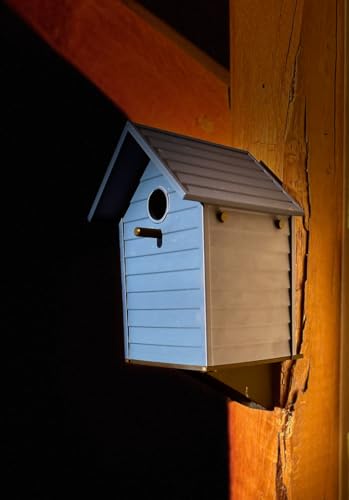 Klassisches Vogelhaus für den Außenbereich mit Halterung & Schrauben - wetterbeständiges PETG, langlebiger Nistkasten für Garten, Hinterhof oder Terrasse - handgefertigt in Australien (Dunkelgrau von Generic