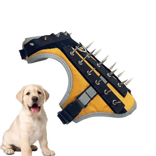 Kleine Hundeweste mit Spitzen, Sicherheitsweste für Hunde mit Spikes | Reflektierendes Welpengeschirr | Small Dog Horsant Coyotes Proof Vest mit Spitzen Reflektierende Welpen Jacke von Generic