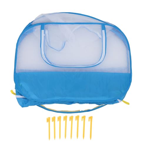 Kleintier -Spielstall, Abnehmbarer Bottle Pet Play Tent Reißverschluss Türen Tragbar Faltbar Atmungsable für Huhn für Katze (Blue) von Generic