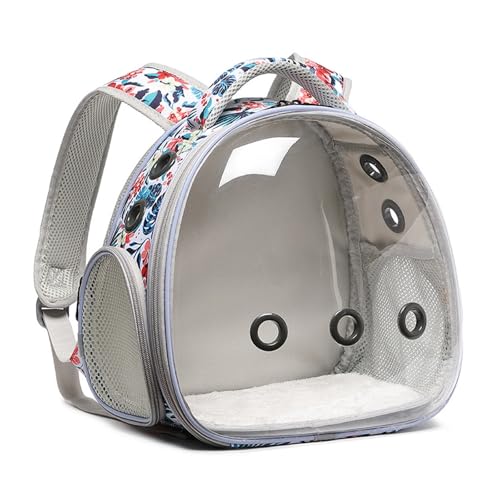 Kleintierkäfig-Rucksack, transparent, für Papageien, Tauben, Igel, Hamster, Katzen von Generic