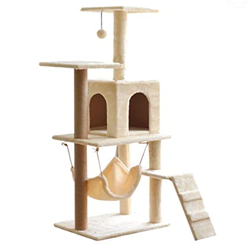 Kratzbaum, 3-stöckige Moderne Kratzbaumtürme Mit Hängematte, Katzenklettergerüst Großer Kratzbaum, Katzenspielzeug Für Innenkatzen Kratzbaum, 3-stöckige Moderne Kratzbaumtürme Mit Hängematte, Katzenklettergerüst Großer Kratzbaum, Katzenspielzeug Für Innenkatzen von Generic