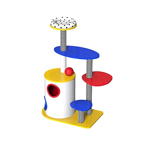 Kratzbaum, Katzenklettergerüst, Katzennest, Kratzbaum, Eine Katzenvilla, Tongtian-Säule, Katzenklettersäule, Katzensprungplattform, Katzenspielzeug, Katzenkletterbaum (Farbe: C) von Generic