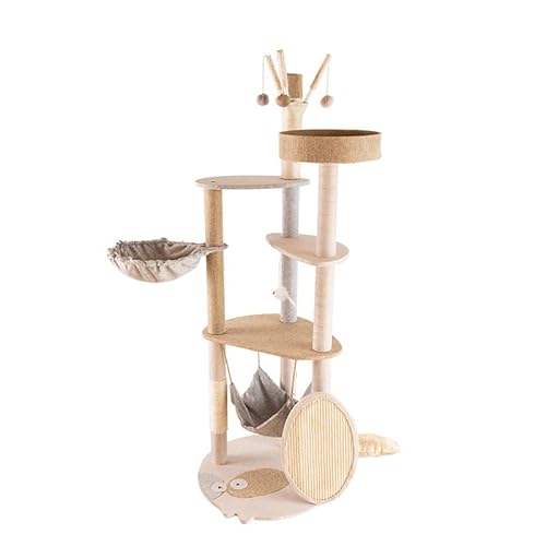 Kratzbaum, Katzenturm, Katzenklettergerüst, große Katze, All-in-One-Katzengestell, Katzenbaum, Katzensprungplattform, Heimtierbedarf, Katzenbaum, Eigentumswohnung, Kratzbaum, Indoor-Klettern von Generic