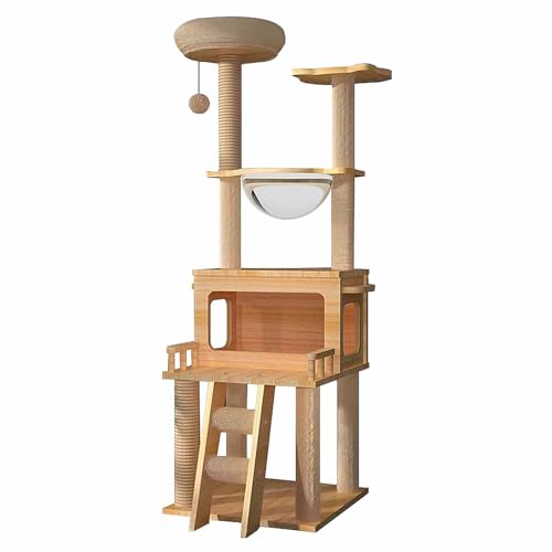 Kratzbaum, hoher Katzenturm mit Kratzbäumen, mehrstufiger, Stabiler Katzenkletterturm mit gepolsterten Plüschsitzstangen, Spieltürme, Spielzeug für Katzenaktivitäten Kratzbaum, hoher Katzenturm mit Kratzbäumen, mehrstufiger, Stabiler Katzenkletterturm mit gepolsterten Plüschsitzstangen, Spieltürme, Spielzeug für Katzenaktivitäten von Generic