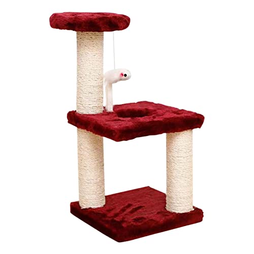 Kratzbaum | Katzenkletterturm | Katzenkletterer, mehrschichtiges Design, liegende und ruhende Katze, quadratische Plattenbasis für Katzen und kleine Katzen von Generic