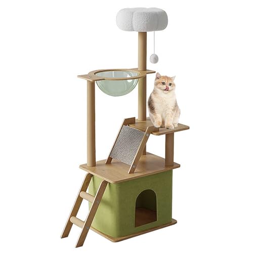 Kratzbaum-Kratzspielzeug für Katzen zum Entspannen, Spielen und Ausruhen, Katzenwohnung mit Sisal-Kratzstämmen, mehrstufiger Katzenturm für Hauskatzen von Generic