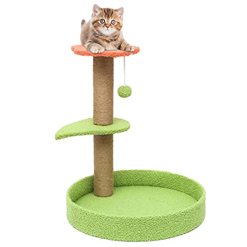 Kratzbaum für Kätzchen | Katzenkratzbaum mit Bett und Regal,Regal und Holz-Kätzchen-Kratzbaum für Zimmerkatzen und kleine von Generic