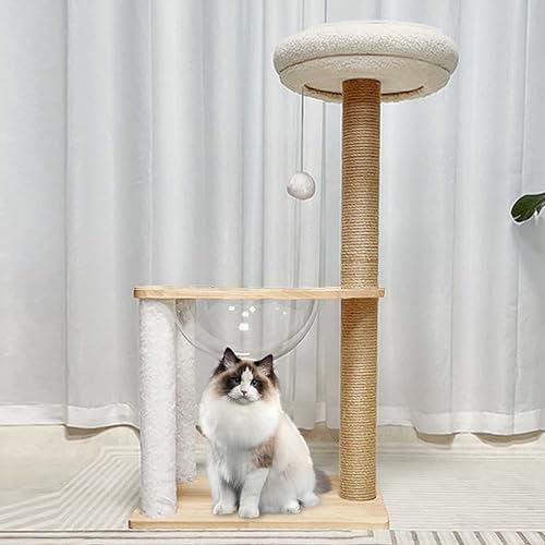 Kratzbaum für Wohnungskatzen, Katzenkratzbaum mit Bett, 90 cm großer Katzenturm für große Katzen, hölzernes Kätzchen-Katzenhaus, Spielkatzenturm mit Sisalüberzug Kratzbaum für Wohnungskatzen, Katzenkratzbaum mit Bett, 90 cm großer Katzenturm für große Katzen, hölzernes Kätzchen-Katzenhaus, Spielkatzenturm mit Sisalüberzug von Generic