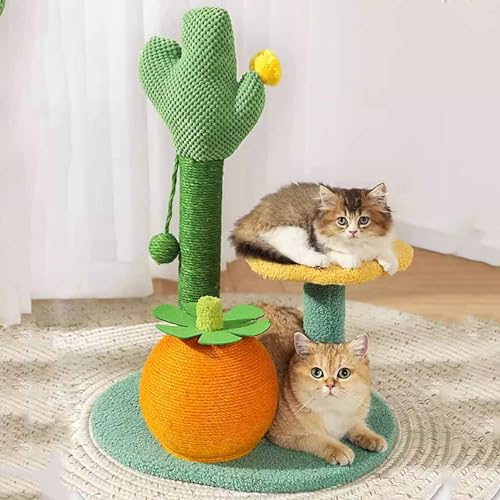 Kratzbaum für Wohnungskatzen, Kleiner Katzenturm mit Sisal-überzogenem Kratzbaum, gemütliches Plüsch-Kätzchenbett, Katzenhaus mit Hängeball Kratzbaum für Wohnungskatzen, Kleiner Katzenturm mit Sisal-überzogenem Kratzbaum, gemütliches Plüsch-Kätzchenbett, Katzenhaus mit Hängeball von Generic