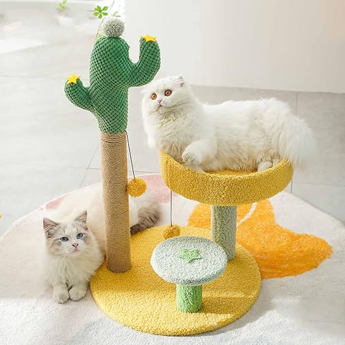 Kratzbaumturm, Katzenkratzbaum für Hauskatzen, mit supergemütlicher Sitzstange und interaktivem baumelndem Ball, ideal für Kätzchen und Katzen Kratzbaumturm, Katzenkratzbaum für Hauskatzen, mit supergemütlicher Sitzstange und interaktivem baumelndem Ball, ideal für Kätzchen und Katzen von Generic