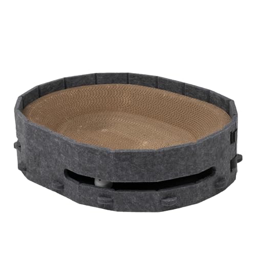 Kratzbrett für Katzen, abnehmbarer Kratzbrett für Katzen, Kratzbrett aus Karton mit Ball, fusselfreies Kratzbrett, austauschbares Kratzspielzeug für Katzen, Kätzchen, Tiere Kratzbrett für Katzen, abnehmbarer Kratzbrett für Katzen, Kratzbrett aus Karton mit Ball, fusselfreies Kratzbrett, austauschbares Kratzspielzeug für Katzen, Kätzchen, Tiere von Generic