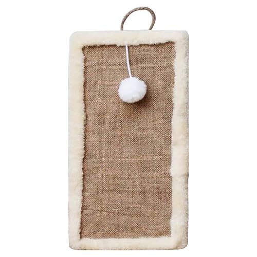Kratzmatte Für Katzen | Katzen Wand Kratzbrett - Interaktives Aufhängbares Möbelschutzkissen Spielzeug Mit Ball,Für Couch Wohnzimmer Boden Küche Haus Indoor Spiel von Generic