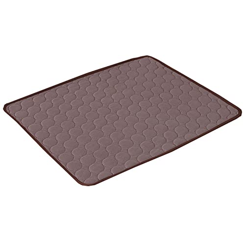 Kühlmatte Hund Kühlmatte Für Hunde Pet Supplies Sommermatratze Haustiermatte Ice Silk Cool Pet Kennel Katzennest, Braun, M (60 * 50cm) von Generic