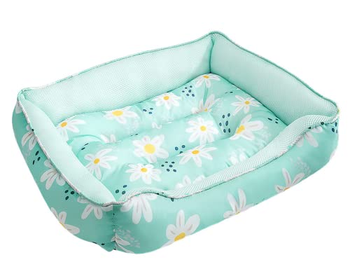 Kühlmatte Hund Kühlmatte Für Hunde Sommer Hundehütte Four Seasons Universal Sommermatte Nest Teddy Hundekatzenhütte Sommer Eismatte Hundematte Cooles Nest Heimtierbedarf, Green Daisy, S Kühlmatte Hund Kühlmatte Für Hunde Sommer Hundehütte Four Seasons Universal Sommermatte Nest Teddy Hundekatzenhütte Sommer Eismatte Hundematte Cooles Nest Heimtierbedarf, Green Daisy, S von Generic