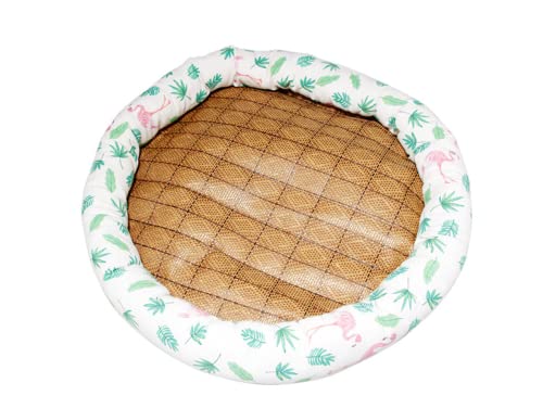 Kühlmatte Hund Kühlmatte Für Hunde Sommer-katzennest Rattan-leinen-matten-Nest Hundenest Four Seasons Universal-antihaft-matten-Matte Antihaft-Haar-haustierbedarf, Ahornblatt-Flamingo, 50 cm Kühlmatte Hund Kühlmatte Für Hunde Sommer-katzennest Rattan-leinen-matten-Nest Hundenest Four Seasons Universal-antihaft-matten-Matte Antihaft-Haar-haustierbedarf, Ahornblatt-Flamingo, 50 cm von Generic