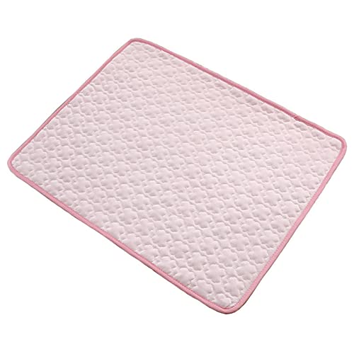 Kühlmatte Hund Kühlmatte Für Hunde Summer Cooling Pet Pad Cooling Ice Silk Kühlmatte, Kühlmatte Für Kätzchen Und Zwinger, Atmungsaktive Kühlmatte, Four Leaf Pink, 2XL (150 * 100cm) von Generic