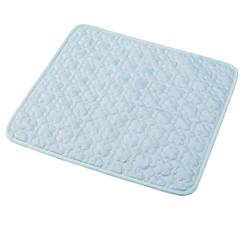 Kühlmatte Hund Kühlmatte Für Hunde Summer Cooling Pet Pad Cooling Ice Silk Kühlmatte, Kühlmatte Für Kätzchen Und Zwinger, Atmungsaktive Kühlmatte, Vierblättriges Hellblau, Xs (40 * 30cm) von Generic