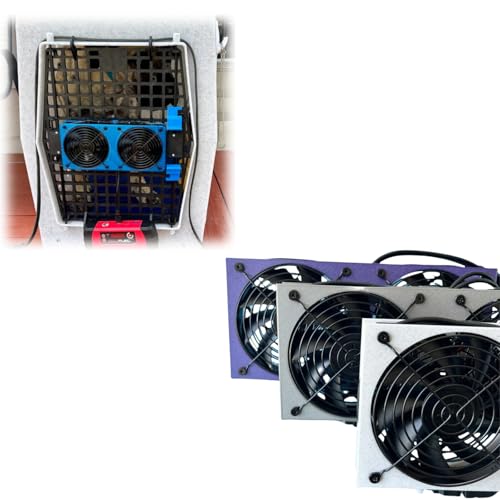 Kühlventilator für Tierkisten, Zwingerventilator für unterwegs, passend für Ruffland-Kisten/Drahtkäfige, leiser Luftstrom (11 x 5 Zoll) von Generic