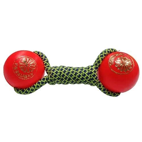 Kunststoff-Kugelseil-Hantel, Welpenspielzeug, Kauspielzeug, Hundespielzeug, Zahnspielzeug (Farbe kann variieren, 1 Stück) von Generic
