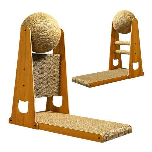 L Shaped Scratching Post – Vertical Scratcher Furniture with Detachable Base | Stylish Scratch Pole with Ball Toy, Thick Scratch for Claw Relief, Compact Space-Saving Activity von Generic