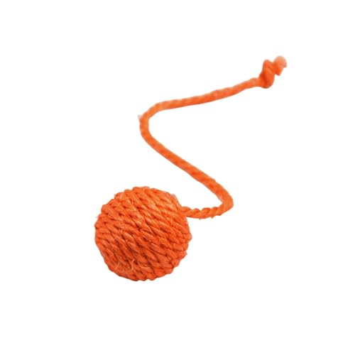Langlebiges Kauspielzeug für Hunde Katzen, natürliches Jute-Haustierspielzeug für drinnen draußen Cjw690 (Orange, 28cm) von Generic