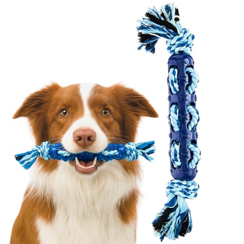 Langlebiges Seil-Kauspielzeug für Hunde zum Zerren und Apportieren, TPR Twist Center, moderates Kauen, interaktives Hundespielzeug für kleine und mittelgroße Rassen Langlebiges Seil-Kauspielzeug für Hunde zum Zerren und Apportieren, TPR Twist Center, moderates Kauen, interaktives Hundespielzeug für kleine und mittelgroße Rassen von Generic
