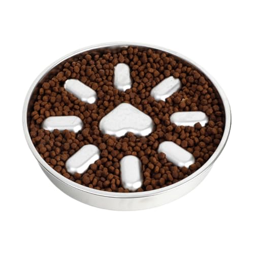 Langsame Feeder - Hundeschalen, Langsame Feeder Für Hunde | Hundefutter Schüssel Langsames Futterpuzzle | Edelstahl Nicht -Slip -Anti -Erstickungs -Labyrinth -Gerichte, Haustierversorgungen von Generic