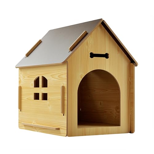 Laufstall, Hundekäfig, Laufstall, Holzhundekiste, tragbare Hundekiste, Indoor-Hund(Red,80x55x74cm) von Generic