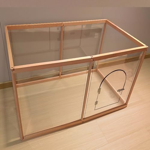 Laufstall, Hundekäfig, Laufstall, Hundekäfige Massivholz Hundezaun Spleißzaun Hund(220 * 110 * 63cm) von Generic